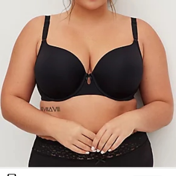 TORRID Curve Body Black Lightly Lined T-shirt Bra Size 50B - Picture 2 of 16